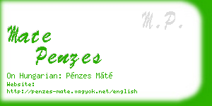 mate penzes business card