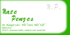 mate penzes business card